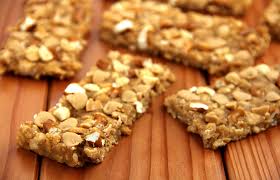 A close up of some granola bars on a table